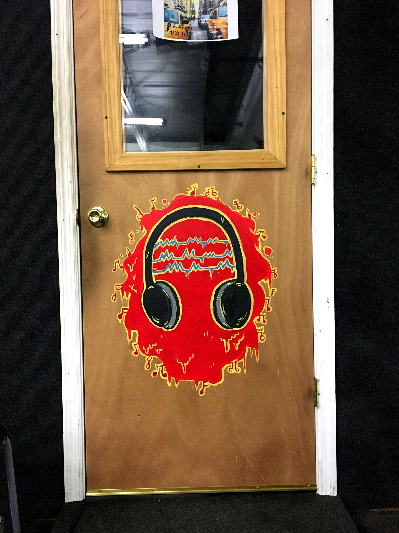 Music Room Door Mural