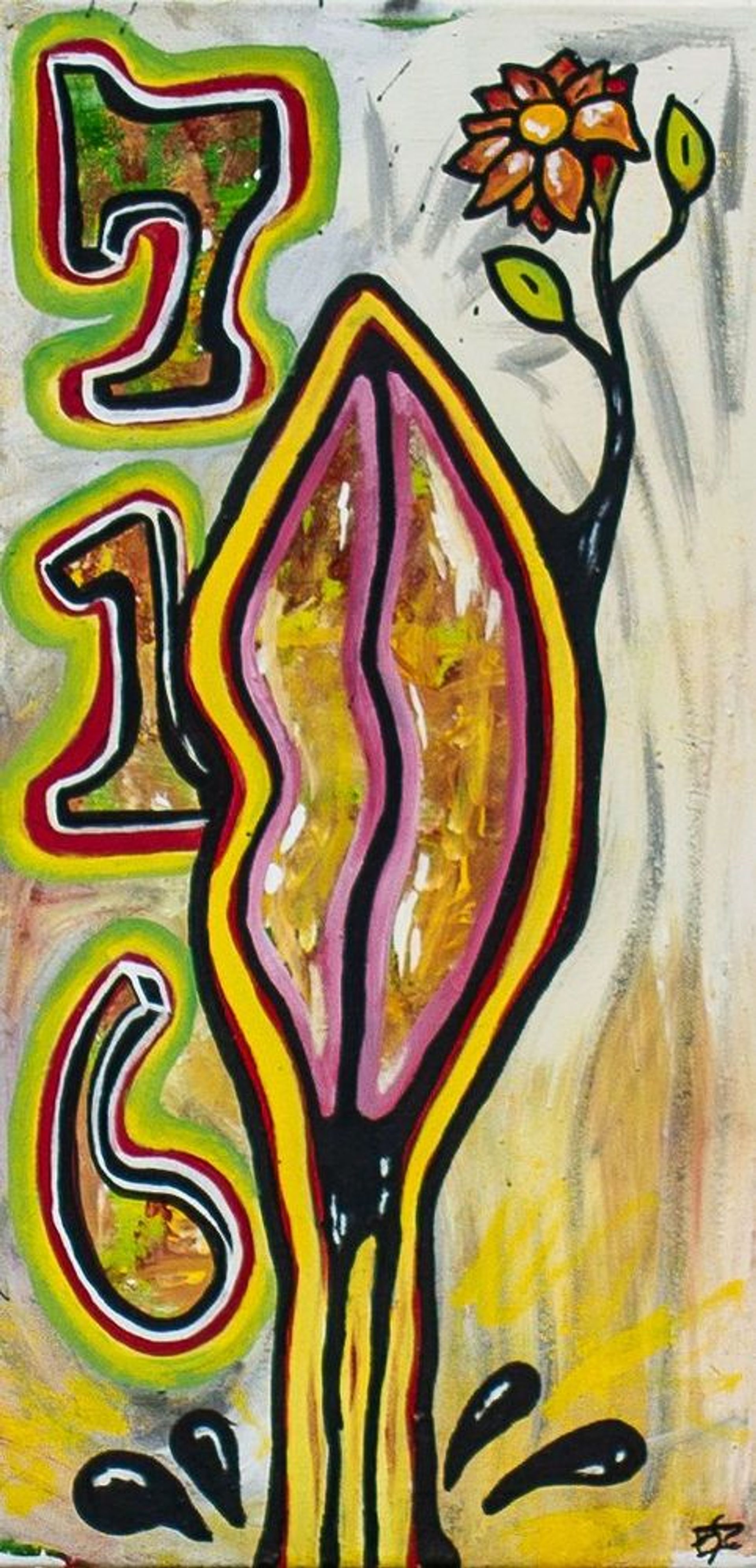 Blooming Canvas - Acrylic on canvas by Elijah Sylar