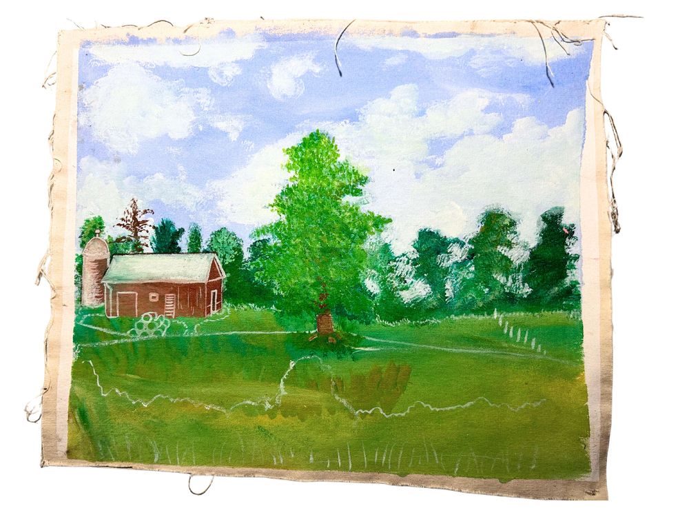 Living in Wisco. - acrylic on unstretched canvas by Elijah Sylar