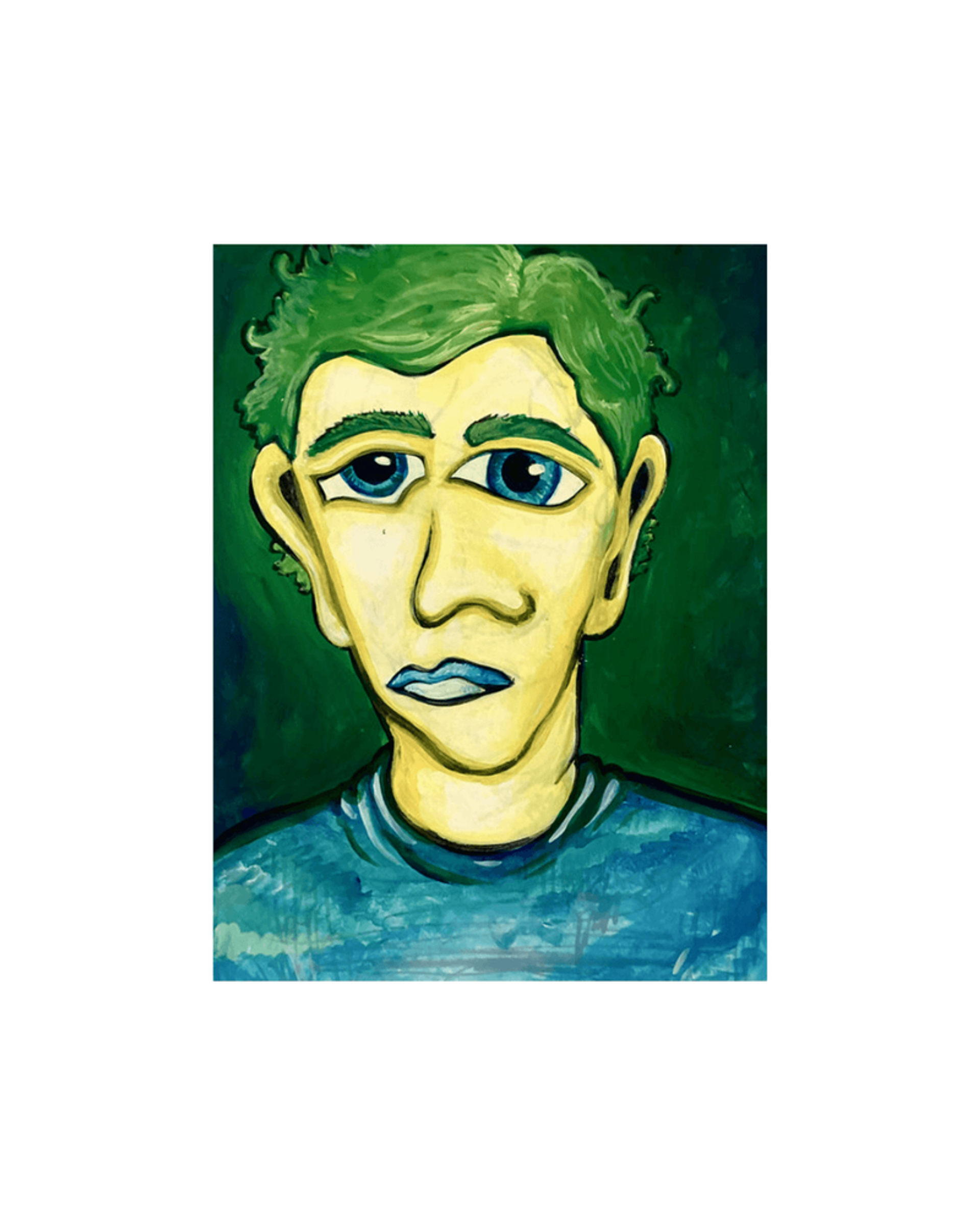 Green-Eyed Melancholy - painting by Elijah Sylar